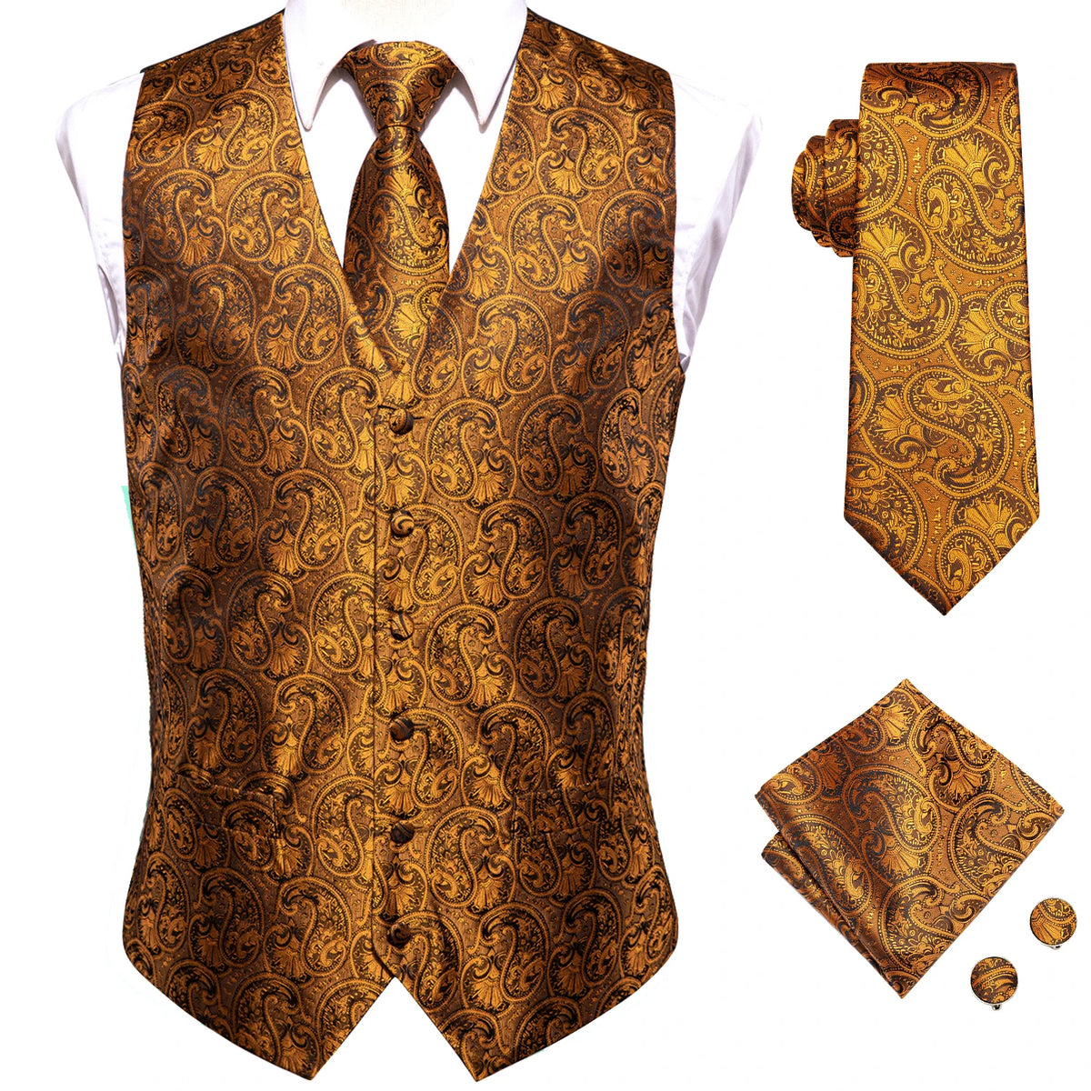 Elegant Floral Necktie How to Tie Set for Men