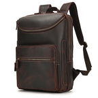 Vintage Genuine Leather Backpack 16" Laptop School Travel