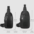 Genuine Leather Small Sling Bag Backpack for Men Travel Outdoor Hunting Hiking Camping