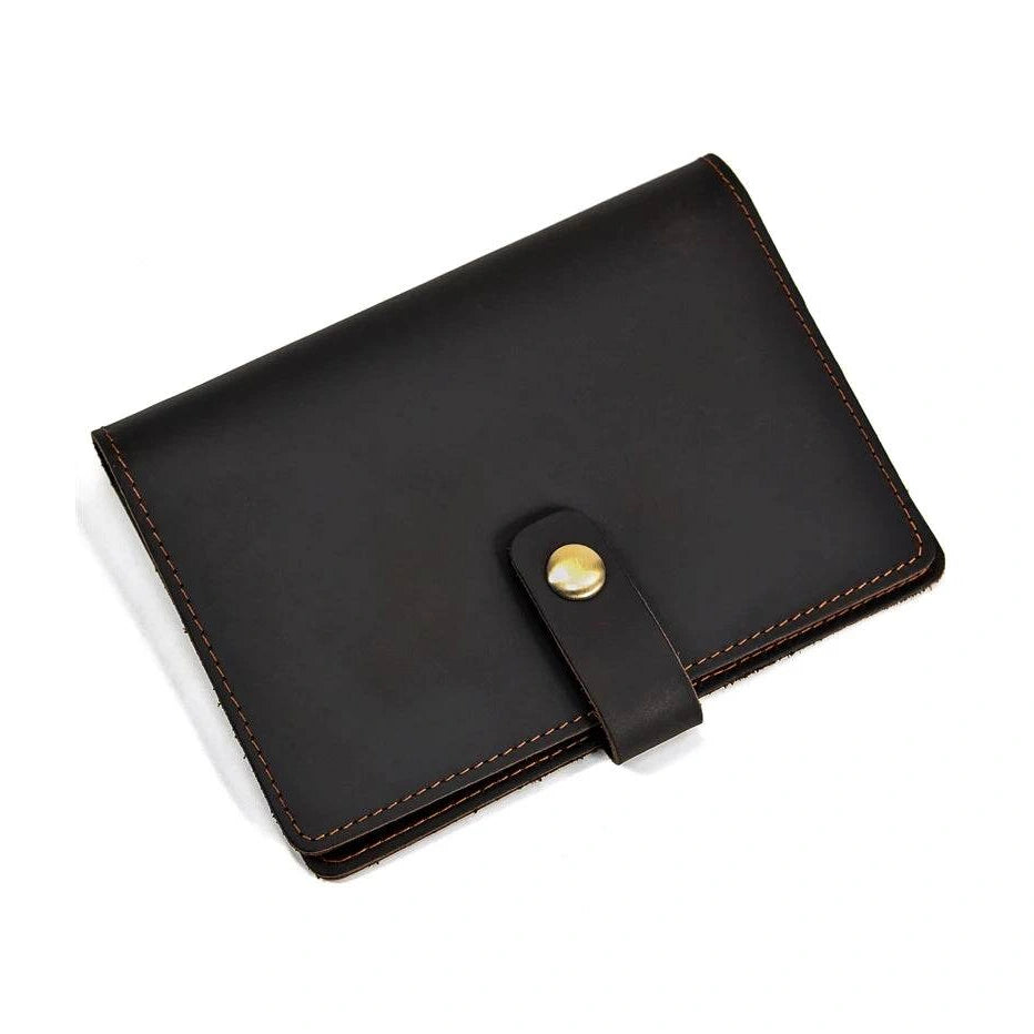 Luxury Genuine Leather Travel Wallet Card Holder Coin & Passport Pouch - VacationGrabs