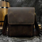 Genuine Leather Men's Shoulder Bag Crossbody Messenger for iPad - VacationGrabs