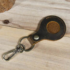 3-Piece Crazy Horse Leather Key Ring Soft Cowhide Keychains - VacationGrabs
