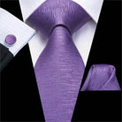 Purple Paisley Silk Tie Set for Men - VacationGrabs