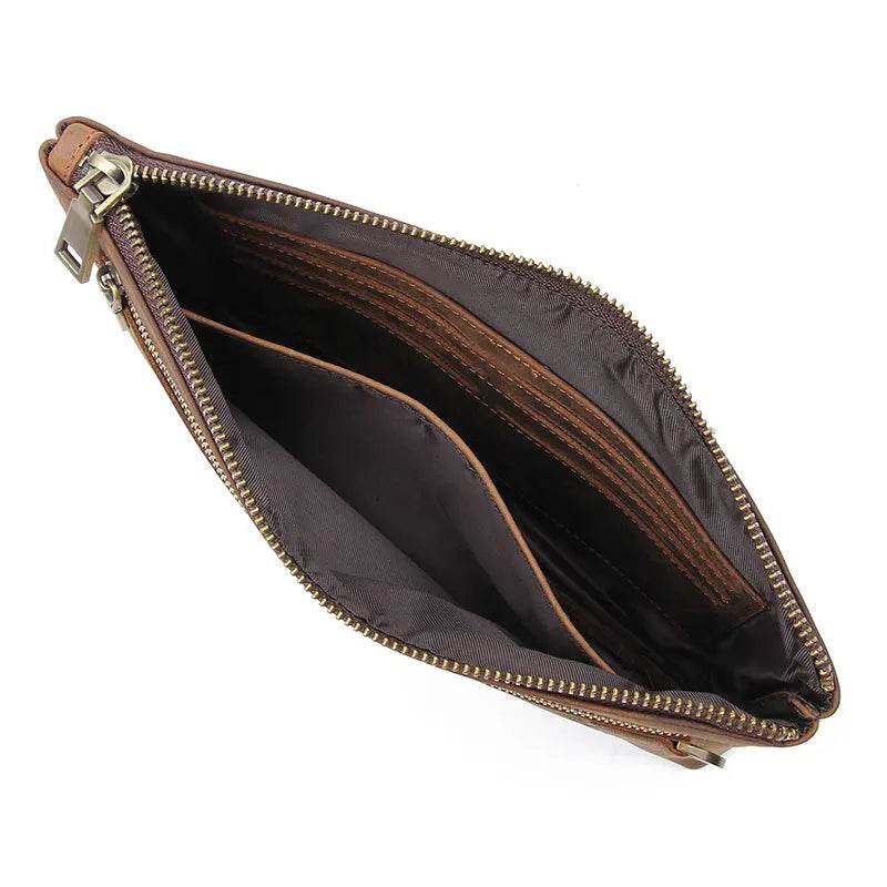 Cool Fashion Leather Clutch Wallet for Evening Party Zippered Large Purse - VacationGrabs