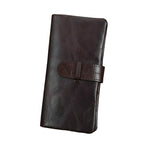 Genuine Leather Long Wallet for Men & Women Cowhide Anti-Theft Purse - VacationGrabs