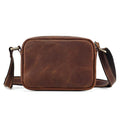 Crazy Horse Leather Messenger Bag Crossbody Shoulder Bag for Men - VacationGrabs