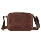 Crazy Horse Leather Messenger Bag Crossbody Shoulder Bag for Men - VacationGrabs