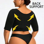 Plus Size Upper Arm Shaper Corset Top, Push-Up Front Bra