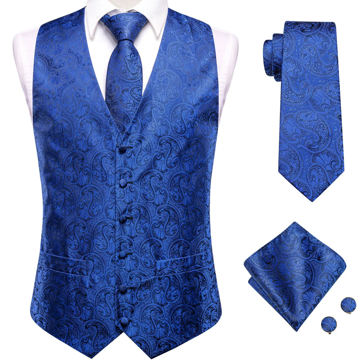 Elegant Floral Necktie How to Tie Set for Men