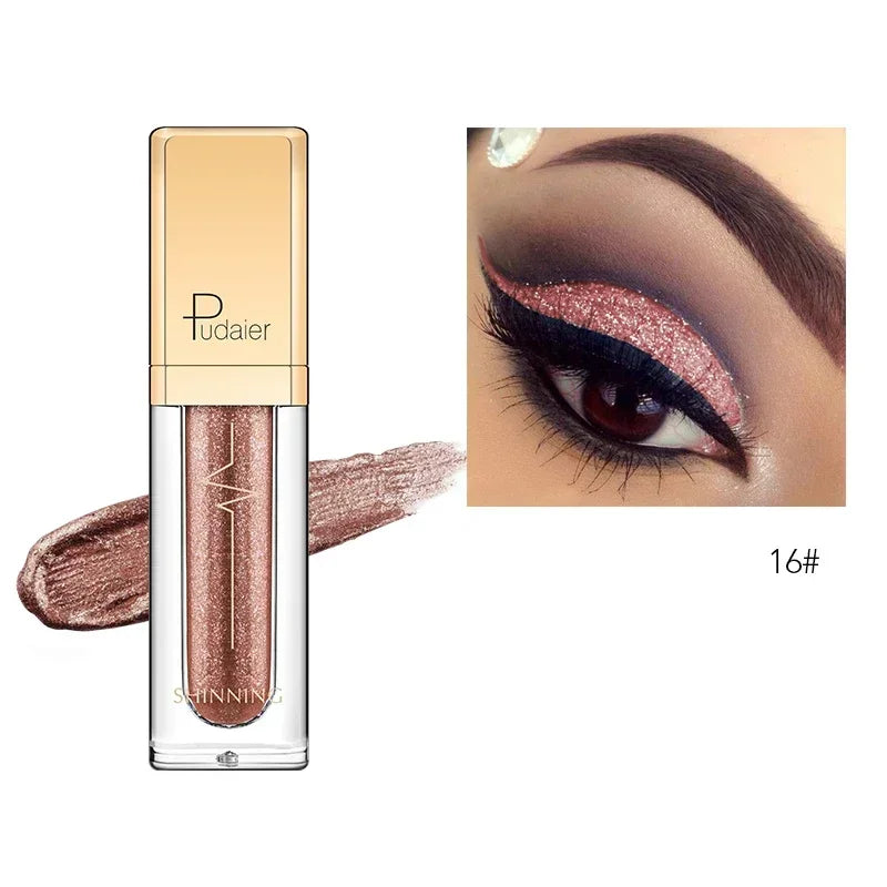 Waterproof Liquid Glitter Eyeshadow, Metallic Gel Cream