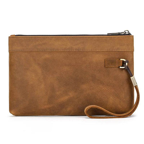 Men’s & Women’s Genuine Leather Clutch Wallet Phone Bag with Wristlet - VacationGrabs