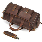 Men's Genuine Leather Weekender Duffel Bag