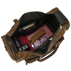 Men’s Crazy Horse Leather Weekend Bag 22" Vintage Travel