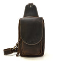 Men's Genuine Crazy Horse Leather Sling Bag – Chest Pack