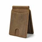 Men's Genuine Leather Clip Wallet Multi-Card Bifold Coin Wallet - VacationGrabs