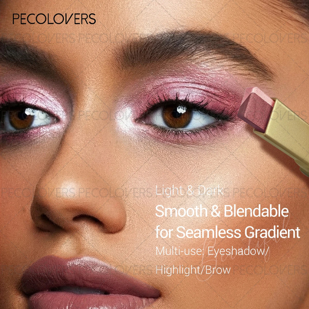 Two-Color Eye Shadow Stick Set, 6 Pcs, Waterproof Push-Up