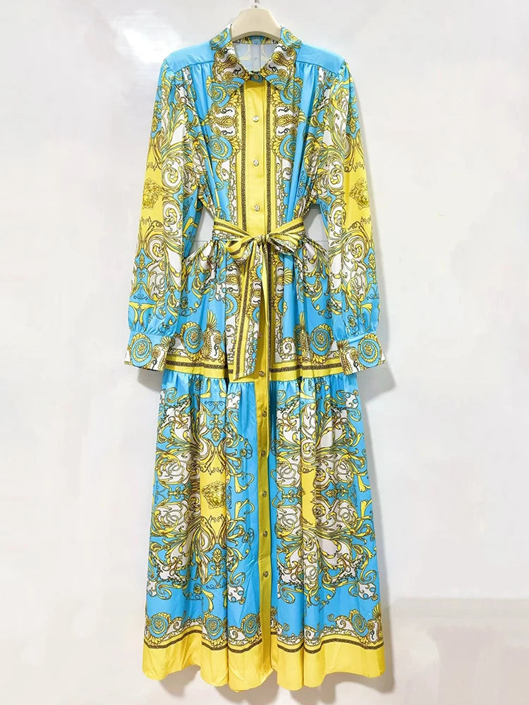 Retro Mid Century Modern Dress Collar and Tie Belt Dress