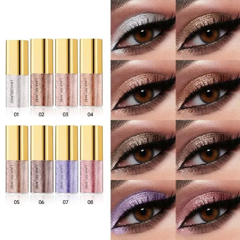 Silver Shimmer Liquid Eyeshadow, Waterproof Glitter Highlighter