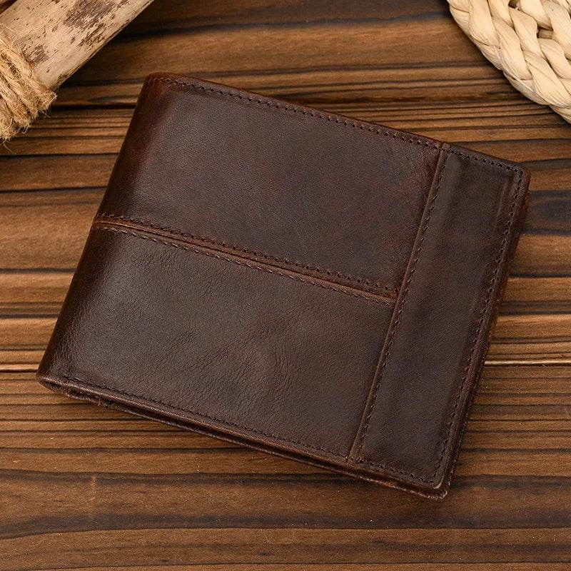 Fashion Men's Business Wallet Thin Purse With Coins Pocket Black Brown - VacationGrabs