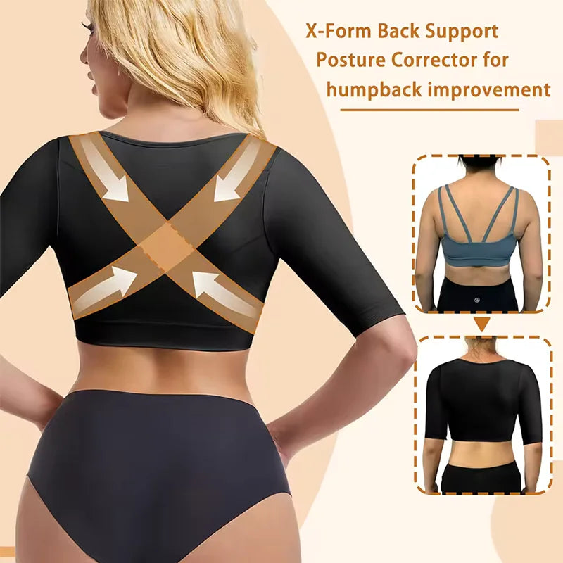 Women's Half Sleeve Arm Shaper with Underbust Support