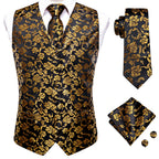 Gold floral pattern necktie, how to tie for formal events