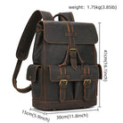 Leather Backpack for Camera DSLR Travel Bag for Men and Women - VacationGrabs