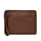 Leather Clutch Bag iPad Tablet Cover Bag with Shoulder Strap - VacationGrabs