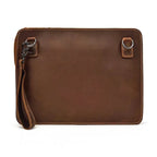Leather Clutch Bag iPad Tablet Cover Bag with Shoulder Strap - VacationGrabs