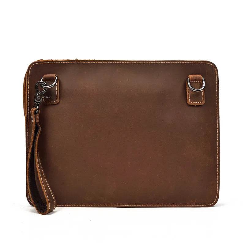 Leather Clutch Bag iPad Tablet Cover Bag with Shoulder Strap - VacationGrabs