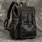 Top Layer Leather Business Backpack for Men 15.6"