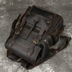 Top Layer Leather Business Backpack for Men 15.6"