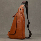 Casual Men’s Shoulder Bag Genuine Leather Crossbody Sling Bag - VacationGrabs