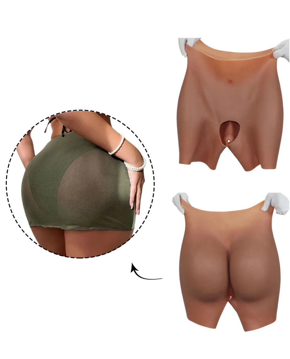Silicone Padded Butt Lifter Panties, Tummy Control Shaper