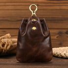Handmade Leather Mini Coin Pouch for Men Women Vintage Wallet - VacationGrabs