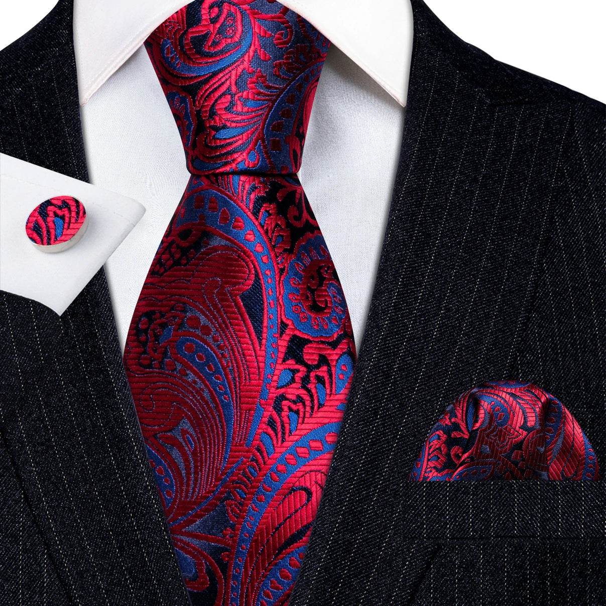 Red Silk Tie Set for Men: Burgundy, Maroon, & More - VacationGrabs