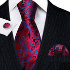 Red Silk Tie Set for Men: Burgundy, Maroon, & More - VacationGrabs