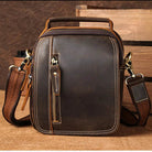 100% Genuine Retro Cow Leather Messenger Crossbody Bag - VacationGrabs