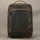 Vintage Travel Backpack Crazy Horse Leather Double Zipper Bag - VacationGrabs
