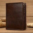 Fashion Leather Wallet for Men Crazy Horse Style Card Holder - VacationGrabs