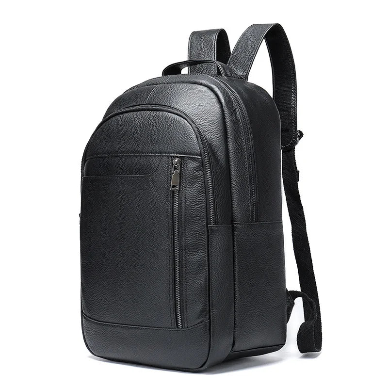 Luxury Leather Backpack 15.6" for Men Laptop Travel Backpack