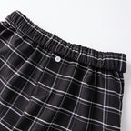 VacationGrabs Teen Girl Elastic Waist Micro Casual Shorts Women Y2K Plaid Print Boxer Shorts Retro Streetwear Summer Lounge Bottoms