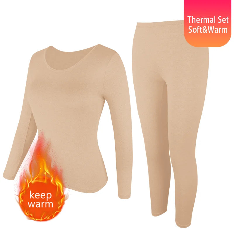 Women's 2-Pack Fleece Lined Thermal Base Layer Set