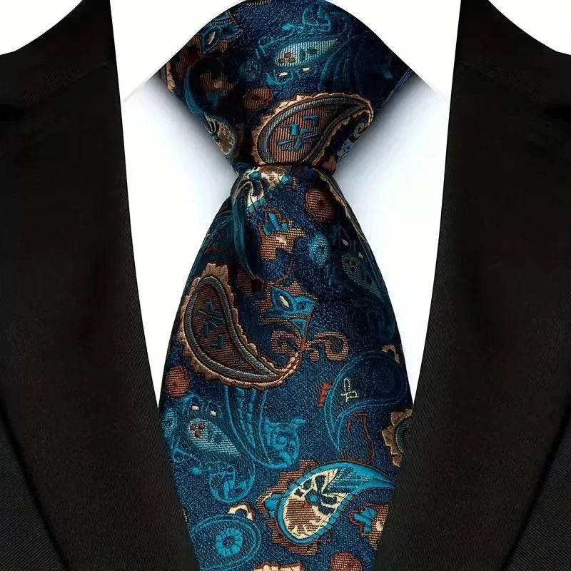 Luxury Floral Paisley Tie Set for Men - VacationGrabs