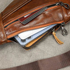 Casual Men’s Leather Chest Bag Sling Crossbody Shoulder Bag - VacationGrabs