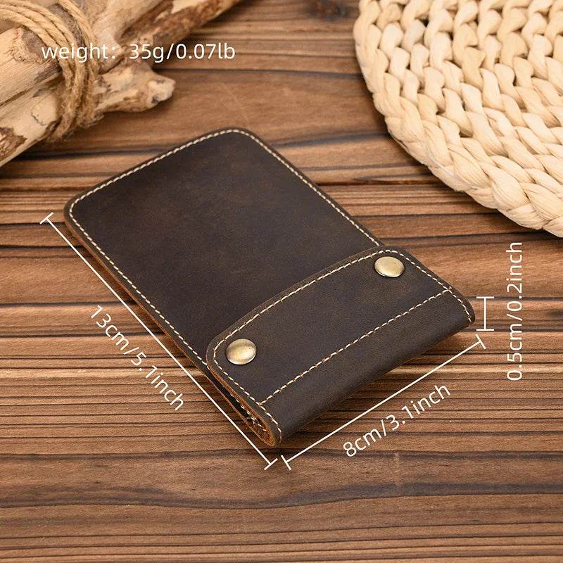 Retro Crazy Horse Leather Watch Storage Bag for Men Male Watch Case - VacationGrabs