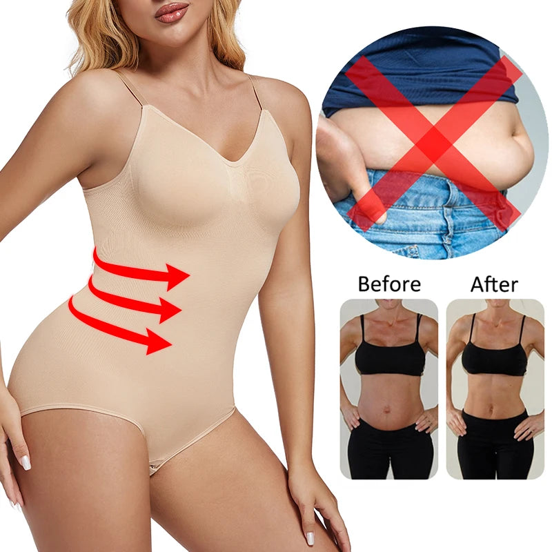 Women's Open Crotch Bodysuit Shapewear Corset Tank Top