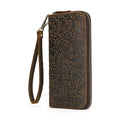 Luxury Double Zipper Leather Wallet for Men & Women with Coin Pouch - VacationGrabs