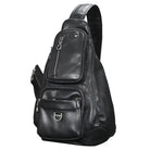 Genuine Leather Men Chest Bag Single Shoulder Sports Riding Bag - VacationGrabs