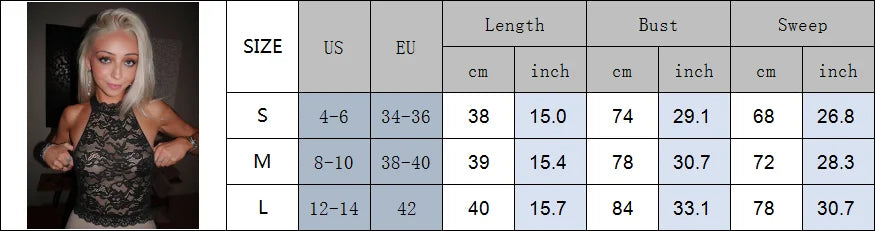VacationGrabs Sexy Lace Halter Neck Tank Top Women Sleeveless Backless Slim Fit Crop Tops Vest Lady Party Club Jacquard Short Tops