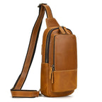 Men's Genuine Leather Crossbody Sling Bag | Black & Coffee